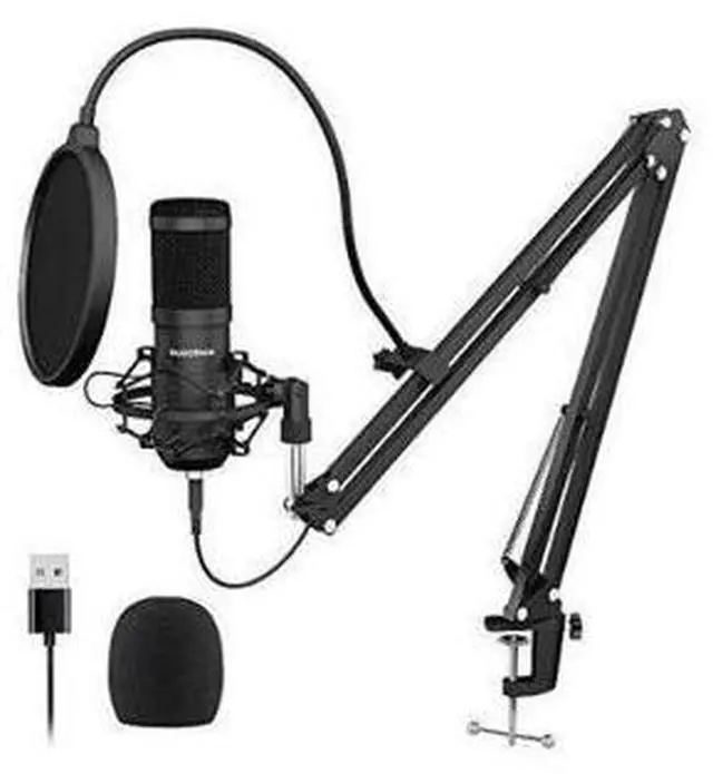 Main image of USB Streaming Podcast PC Microphone professional 192KHZ24Bit Studio Cardioid Condenser Mic Kit with sound card Boom Arm Shock Mount Pop Filter for Skype YouTuber Karaoke Gaming Recording