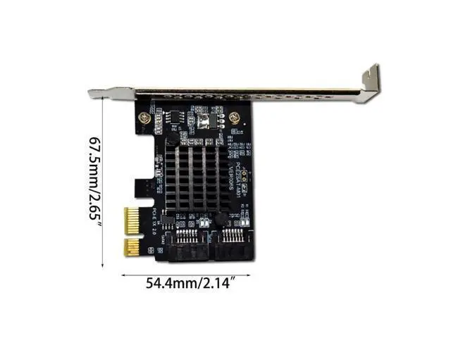 Alt view image 6 of 6 - PCIE to SATA Expansion Card ASM1061 Chip PCI Express X1 to 2 Port SATA 3.0 6Gb Adapter Controller PCI-E SATA Card