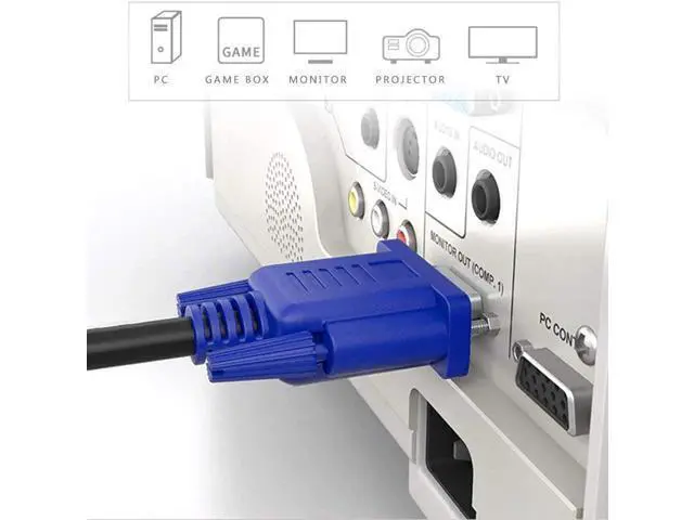 Alt view image 4 of 7 - Pasow VGA to VGA Monitor Cable 3 Feet + VGA Splitter Cable (VGA Y Cable) for Screen Duplication