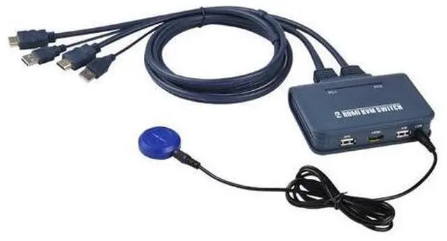 Main image of 2 Ports VGA DVI 4K HDMI-compatible KVM Switch Keyboard Mouse USB Share Switcher Splitter Box With Remote Split KVM Controller(HD KVM)