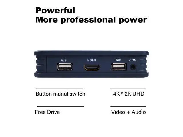 Alt view image 3 of 6 - 2 Ports VGA DVI 4K HDMI-compatible KVM Switch Keyboard Mouse USB Share Switcher Splitter Box With Remote Split KVM Controller(HD KVM)