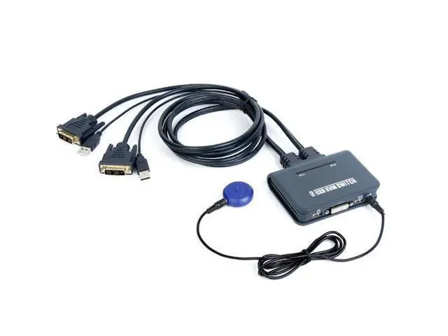 Alt view image 5 of 6 - 2 Ports VGA DVI 4K HDMI-compatible KVM Switch Keyboard Mouse USB Share Switcher Splitter Box With Remote Split KVM Controller(HD KVM)