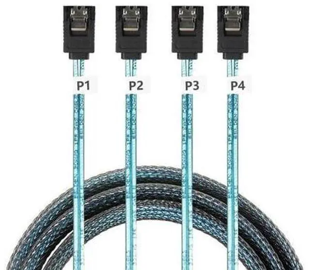 Main image of FOR Hard Drive Cable MINISAS 4-to-4 SATA 6G Data Cable 4 Pairs 4Sata Cable SAS to SATA 1M