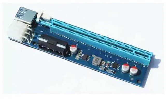 Main image of FOR 6 pin 4pin PCIe PCI-E PCI Express Card 1x to 16x USB 3.0 Data Cable SATA to 6Pin Power Supply for BTC Miner Machine