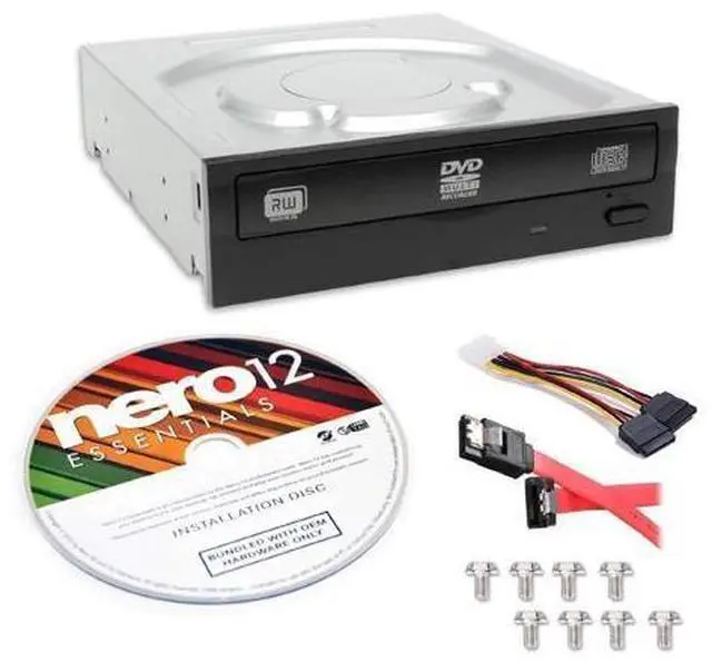 Main image of Super Allwrite Ihas124-04-Kit 24X Dvd+/-Rw Dual Layer Burner + Nero 12 Essentials Burning Software + Sata Cable Kit