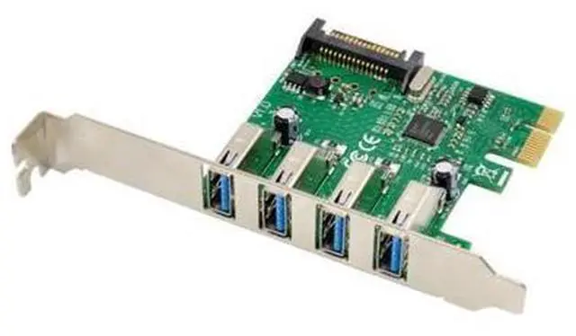 Main image of PCI-E To 4 Port USB3.0 Expansion Card Super Speed USB3.0 Host Control Expansion Card chipset NEC720201 sata power supply