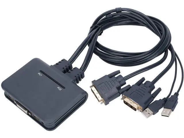 Alt view image 5 of 7 - 070 HD Multimedia Interface KVM Switch Portable USB KVM Switch 2 Ports Wired HD Multimedia Interface KVM Switch for Home Entertainment Office USB KVM Switch (21UDB)