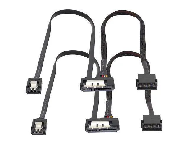 Alt view image 6 of 6 - SATA 6G Data Cable, SATA Power 2-in-1 Extension Cord, LP4 IDE 4 pin to SATA 15P Female with Serial ATA III 7 Pin Female for HDD, SSD, Optical Drives, DVD Burners, PCI Cards etc - 19.7in (2 Pack)