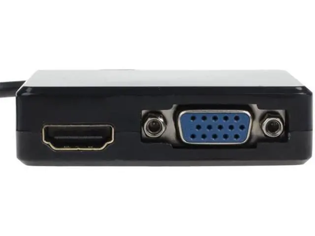 Alt view image 6 of 7 - Cablecc HDMI to VGA & HDMI Female Splitter with Audio Video Cable Converter Adapter For HDTV PC Monitor