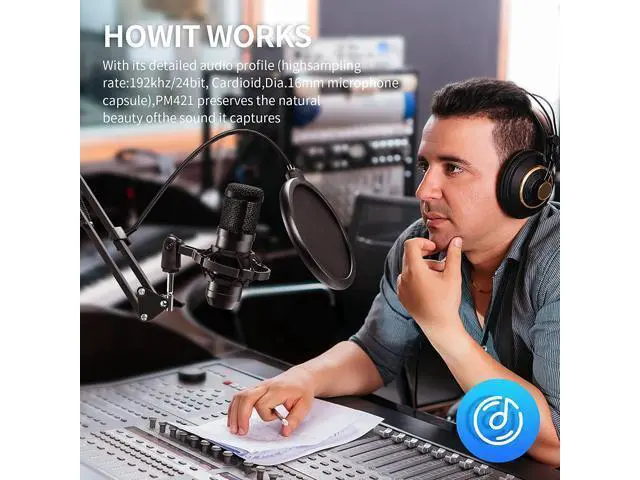 Alt view image 5 of 6 - Caattiilaa USB Microphone - PC Streaming Podcast Microphone, Recording Microphone, Gaming Microphone, 192KHZ/24Bit Condenser Mic, USB Mic Kit with Sound Chipset Boom