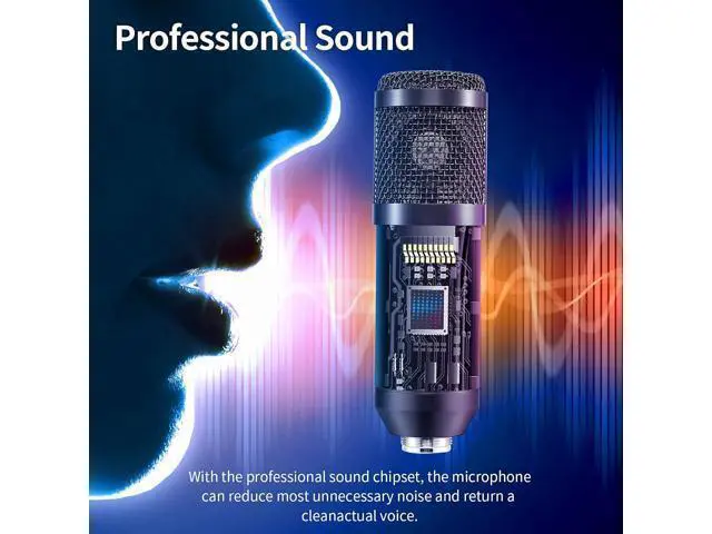 Alt view image 6 of 6 - Caattiilaa USB Microphone - PC Streaming Podcast Microphone, Recording Microphone, Gaming Microphone, 192KHZ/24Bit Condenser Mic, USB Mic Kit with Sound Chipset Boom