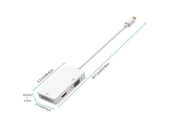 Alt view image 3 of 5 - Thunderbolt 2 dock hub Mini Displayport to VGA HDMI-compatible 4K Dvi Adapter converter for macbook Mac book pro Surface