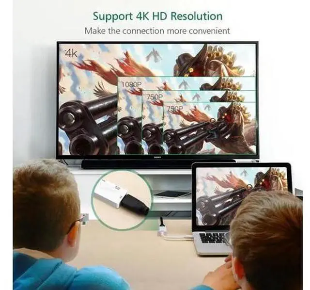 Alt view image 4 of 5 - Thunderbolt 2 dock hub Mini Displayport to VGA HDMI-compatible 4K Dvi Adapter converter for macbook Mac book pro Surface