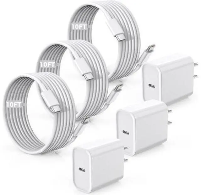 Main image of Fast Charger for iPhone 17/16/15 Charger,10FT Extra Long Fast Charging 3Pack Block USB-C to USB C Fast Charging Cable Cord for iPhone Air/17 Pro Max/iPhone 16 Pro/16 Plus/15 Pro Max,iPad Pro/Air/Mini