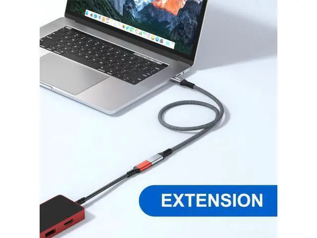 Alt view image 2 of 7 - USB4 USB-C Type-C Male to Type-C Female Extension Cable 40Gbps with 100W Charging and 8K@60Hz