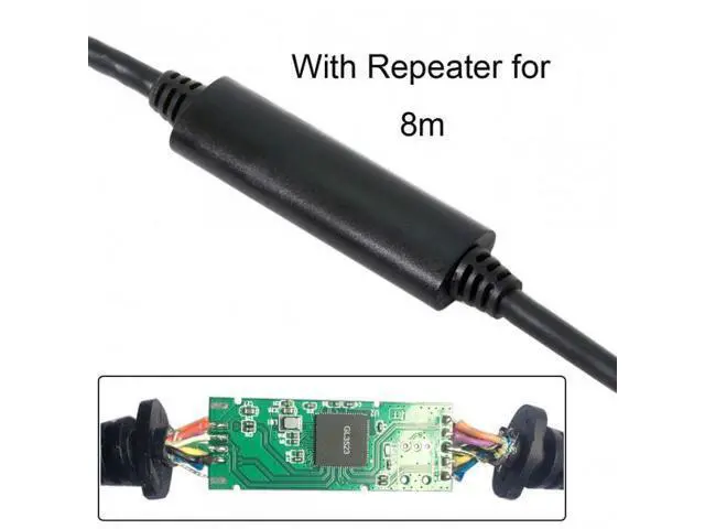 Alt view image 5 of 7 - FVH CY UC-128-8.0M 8.0M Down Up Angled USB 3.1 Type-C Dual Screw Locking to USB3.0 Data GL3523 Repeater Cable 90 Degree for Camera Oculus Quest Link