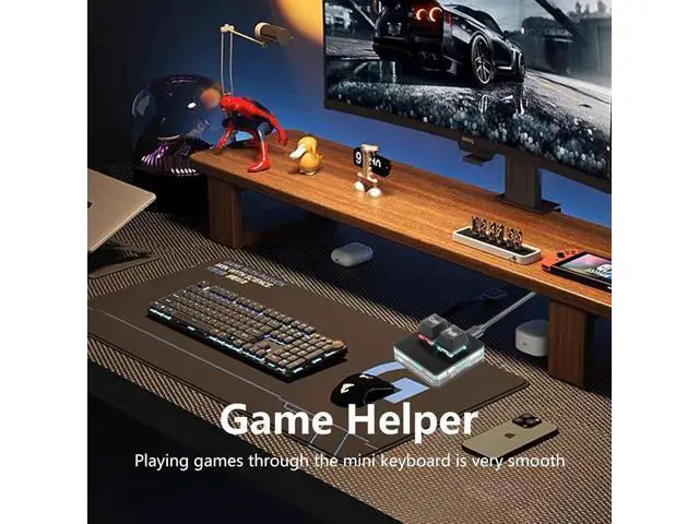 Alt view image 6 of 7 - USB Mini 2 Key Keypad 2-Key Copy Paste Keyboard OSU Keypad HotSwap One Handed Mechanical Gaming Keyboard with USB Cable for Accounting Working or Rhythm Games
