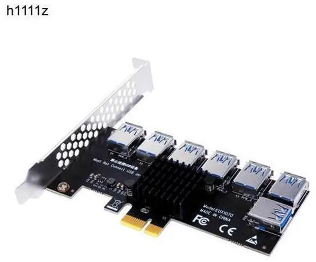 Main image of Gold PCI Express Multiplier Riser PCIE 1 to 7 PCI Express X16 USB Miner Adapter Extender PCI-e Riser For PC Graphics Card Mining
