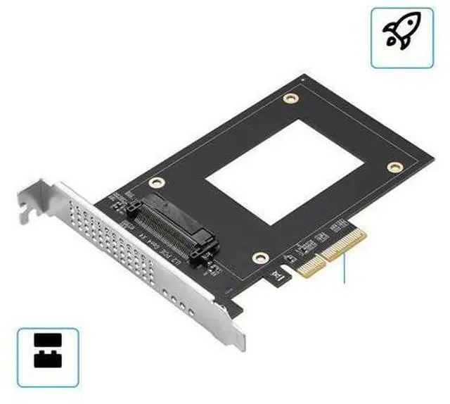 Main image of High-Performance U.2 NVMe SSD to PCIe 3.0/4.0 Adapter Card