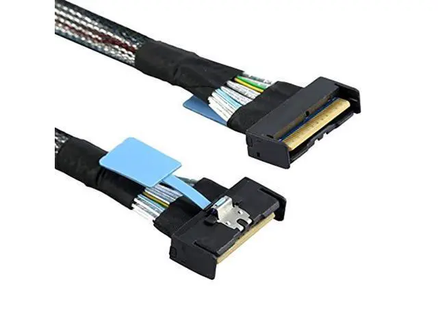 Alt view image 2 of 5 - Slimline MCIO 8i 74Pin Male to MCIO PCIE 5.0 4.0 74Pin Male Extender Cord, PCI-E 5.0 Mini Cool Edge IO MCIO Cable 50cm