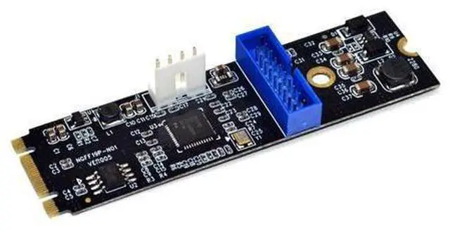 Main image of M.2 NGFF NVME to USB 3.0 19Pin Header Convert Card NGFF to 2 Port USB3.0 Expansion Card Transfer Adapter IDE 4PIN Power Supply