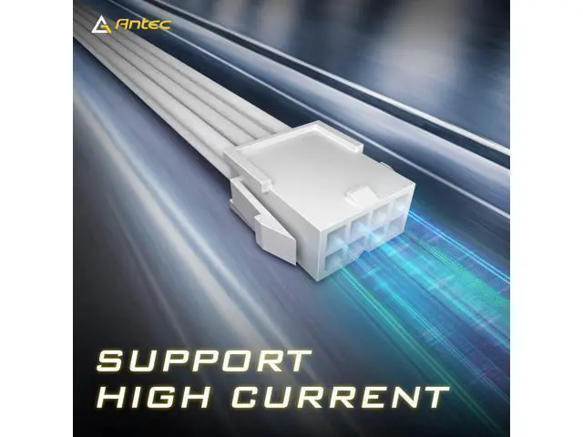 Alt view image 6 of 7 - Antec Power Supply Sleeved Cable, PSU Extension Cable Kit / 1x24pin ATX / 2x8pin (4+4) EPS / 3x8pin (6+2) PCI-E, 30cm Length with Combs, Dual EPS White (White Connector)