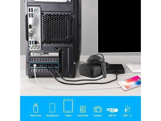 Alt view image 5 of 7 - PCIe Gen3 x2 USB 3.2 / 3.1 Card ASM3142- PCI Express to 4-Port Type C HUB Internal Expansion Card Controller Adapter PCI Express Card Desktop PC Support Multiple INs