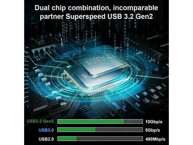 Alt view image 7 of 7 - PCIe Gen3 x2 USB 3.2 / 3.1 Card ASM3142- PCI Express to 4-Port Type C HUB Internal Expansion Card Controller Adapter PCI Express Card Desktop PC Support Multiple INs