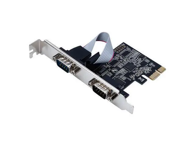 Alt view image 4 of 6 - PCIe Dual Serial Card ASIX AX99100 Chip 2x RS232 DB9 Ports 25Mbps Industrial Adapter for Windows Linux Low Profile