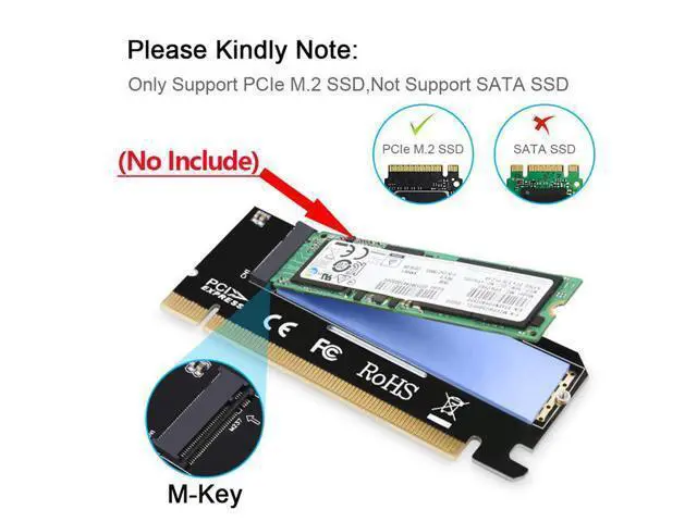 Alt view image 3 of 7 - M.2 to pcie x16 adapter Card pci-e to m.2 convert adapter NVMe SSD Adaptor m2 M Key Interface PCI Express 3.0