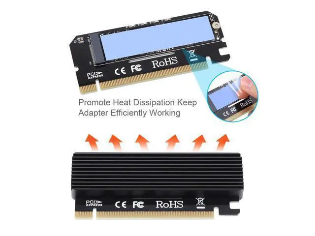 Alt view image 4 of 7 - M.2 to pcie x16 adapter Card pci-e to m.2 convert adapter NVMe SSD Adaptor m2 M Key Interface PCI Express 3.0