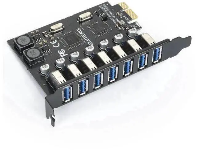 Main image of PCIE USB 3.0 Card 7 Ports PCI Expree to USB Expansion Card Super Speed 5Gbps PCI-e USB3 Hub Controller Adapter for Windows 11/10/8/7/XP/Vista