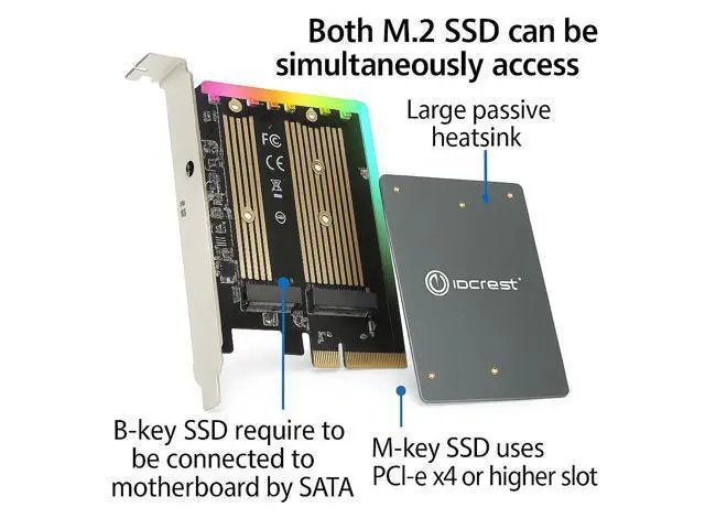 Alt view image 2 of 6 - Clearance Dual M.2 PCIe Adapter Card - 500+ Units Ready to Ship From Shenzhen Warehouse