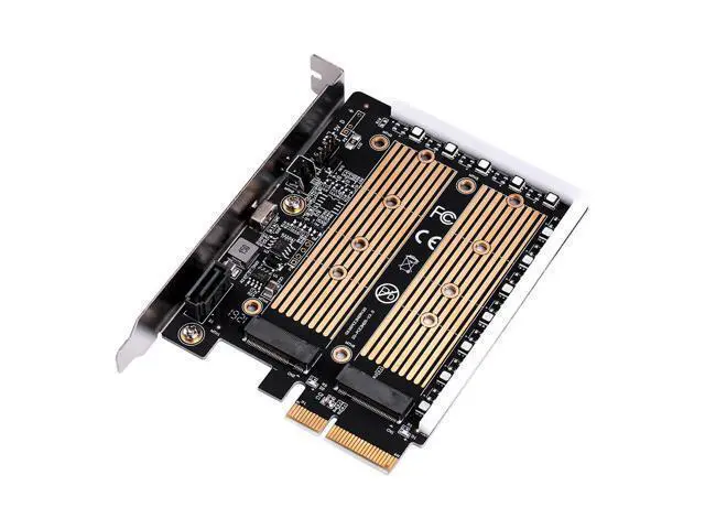 Alt view image 3 of 6 - Clearance Dual M.2 PCIe Adapter Card - 500+ Units Ready to Ship From Shenzhen Warehouse