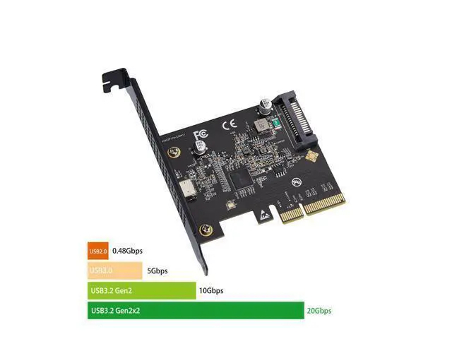 Alt view image 2 of 4 - 20Gbps USB3.2 Gen2x2 PCIe X4 Type-C Expansion Card ASM3242