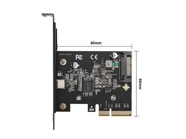 Alt view image 3 of 4 - 20Gbps USB3.2 Gen2x2 PCIe X4 Type-C Expansion Card ASM3242