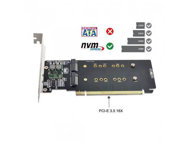 Alt view image 2 of 7 - Shenzhong 4X NVME M.2 AHCI to PCIE Express 3.0 Gen3 X16 Raid Card VROC Raid0 Hyper Adapter