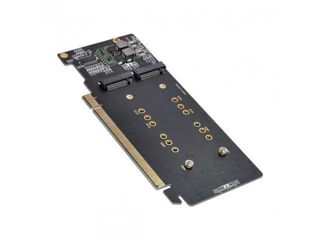 Alt view image 6 of 7 - Shenzhong 4X NVME M.2 AHCI to PCIE Express 3.0 Gen3 X16 Raid Card VROC Raid0 Hyper Adapter