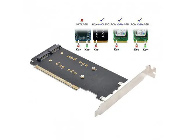 Alt view image 3 of 7 - Shenzhong 4X NVME M.2 AHCI to PCIE Express 3.0 Gen3 X16 Raid Card VROC Raid0 Hyper Adapter