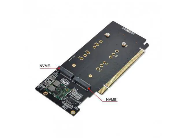 Alt view image 5 of 7 - Shenzhong 4X NVME M.2 AHCI to PCIE Express 3.0 Gen3 X16 Raid Card VROC Raid0 Hyper Adapter