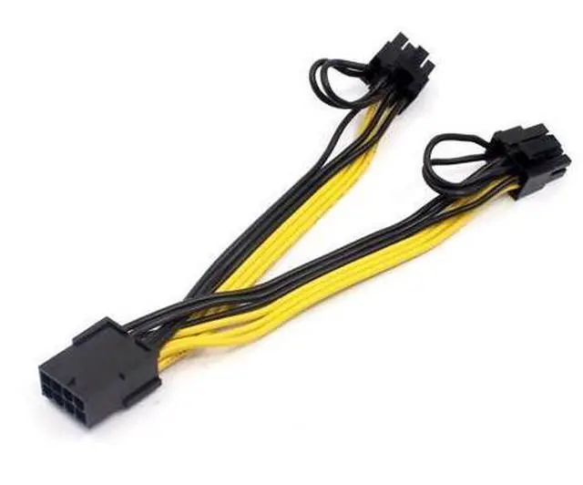 Main image of BGNing 8pin to Dual PCIe 8 Pin (6+2) Graphics Card PCI-E Cable 8p Female to 2 Port Male Power Splitter Cable GPU 18AWG Wire