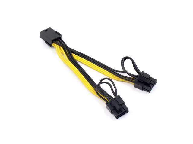 Alt view image 2 of 6 - BGNing 8pin to Dual PCIe 8 Pin (6+2) Graphics Card PCI-E Cable 8p Female to 2 Port Male Power Splitter Cable GPU 18AWG Wire