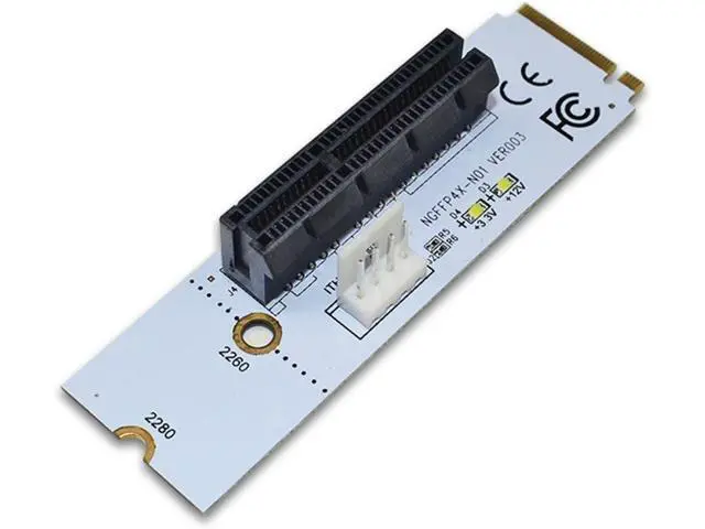 Alt view image 6 of 6 - BGNing NGFF M2 to PCI-e 4X 1X Slot Riser Card M Key M.2 2260 2280 SSD Port to PCIE Adapter Converter Multiplier for BTC Miner Mining