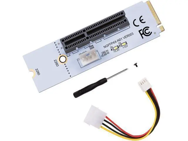 Alt view image 2 of 6 - BGNing NGFF M2 to PCI-e 4X 1X Slot Riser Card M Key M.2 2260 2280 SSD Port to PCIE Adapter Converter Multiplier for BTC Miner Mining