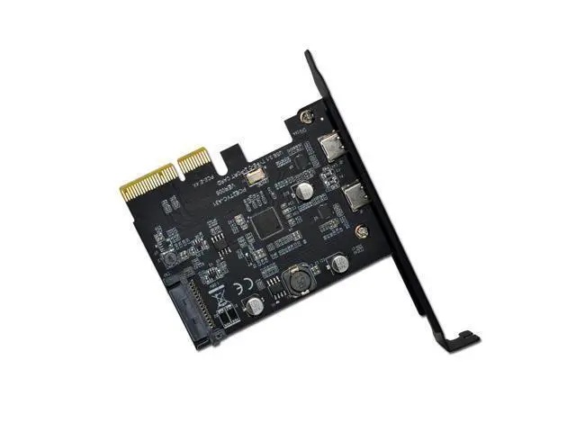 Alt view image 2 of 6 - USB 3.1 PCIE PCI Express Expansion Card PCI E 4X to USB 3.1 Gen2 10Gbps 2 Port USB C Adapter ASMedia ASM3142 Chipset For Desktop