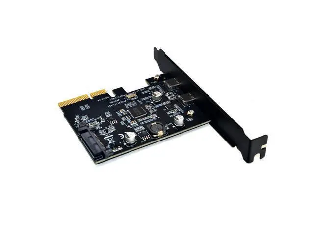 Alt view image 3 of 6 - USB 3.1 PCIE PCI Express Expansion Card PCI E 4X to USB 3.1 Gen2 10Gbps 2 Port USB C Adapter ASMedia ASM3142 Chipset For Desktop