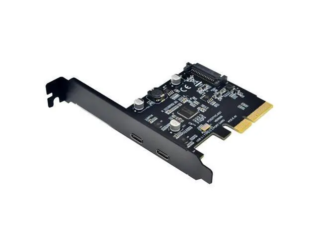 Alt view image 5 of 6 - USB 3.1 PCIE PCI Express Expansion Card PCI E 4X to USB 3.1 Gen2 10Gbps 2 Port USB C Adapter ASMedia ASM3142 Chipset For Desktop