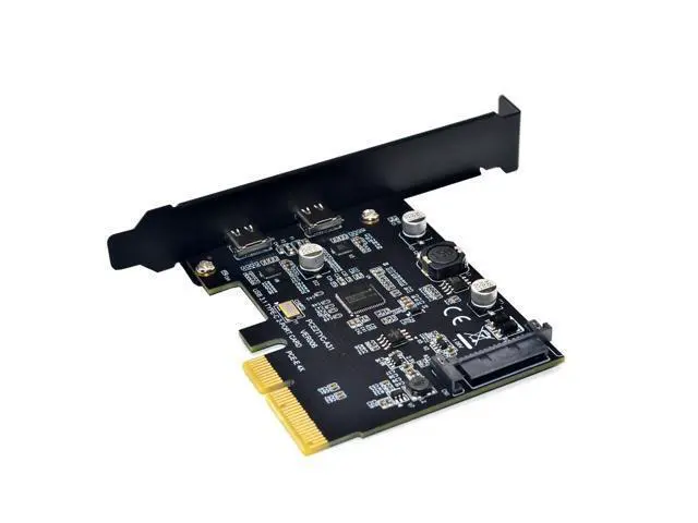 Alt view image 6 of 6 - USB 3.1 PCIE PCI Express Expansion Card PCI E 4X to USB 3.1 Gen2 10Gbps 2 Port USB C Adapter ASMedia ASM3142 Chipset For Desktop