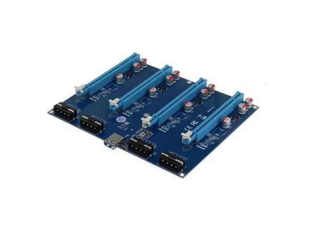 Alt view image 3 of 3 - PCI-Express PCIe 1 to 4 PCI express 16X slots Riser Card PCI-E 1X to External 4 slot Adapter PCIe Port Multiplier for Mining