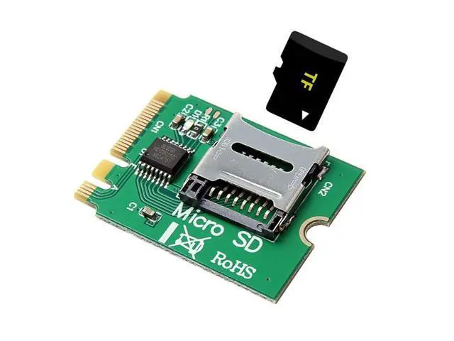 Alt view image 5 of 5 - M2 NGFF Key A.E WIFI Slot to Micro-SD SDHC SDXC TF Card Reader T-Flash Card M.2 A+E Card Adapter Kit
